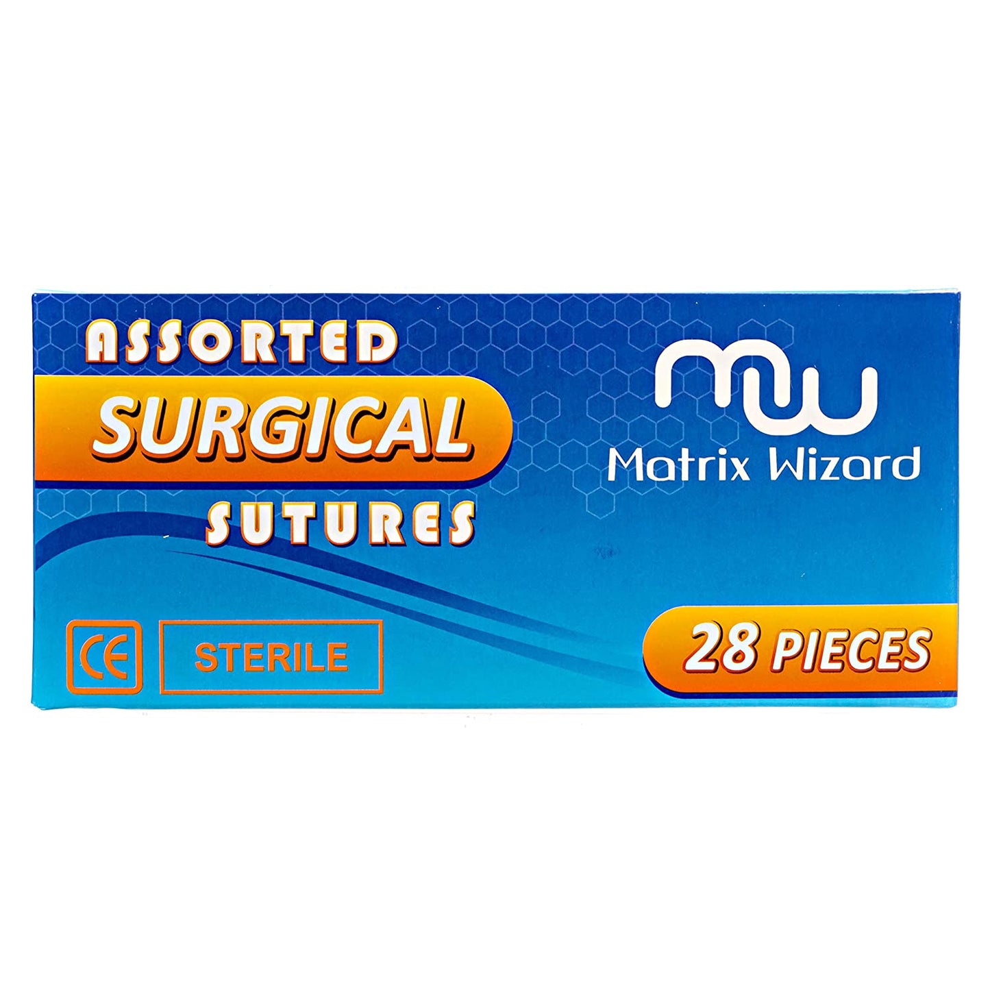 Mixed Sutures Thread with Needle (28 PK Dissolvable and Non-Dissolvable: 0, 2-0, 3-0, 4-0, 5-0, 6-0, 7-0) - Practice with Suture Pad, Medical and Nursing Surgical Training Suture Kit, Taxidermy